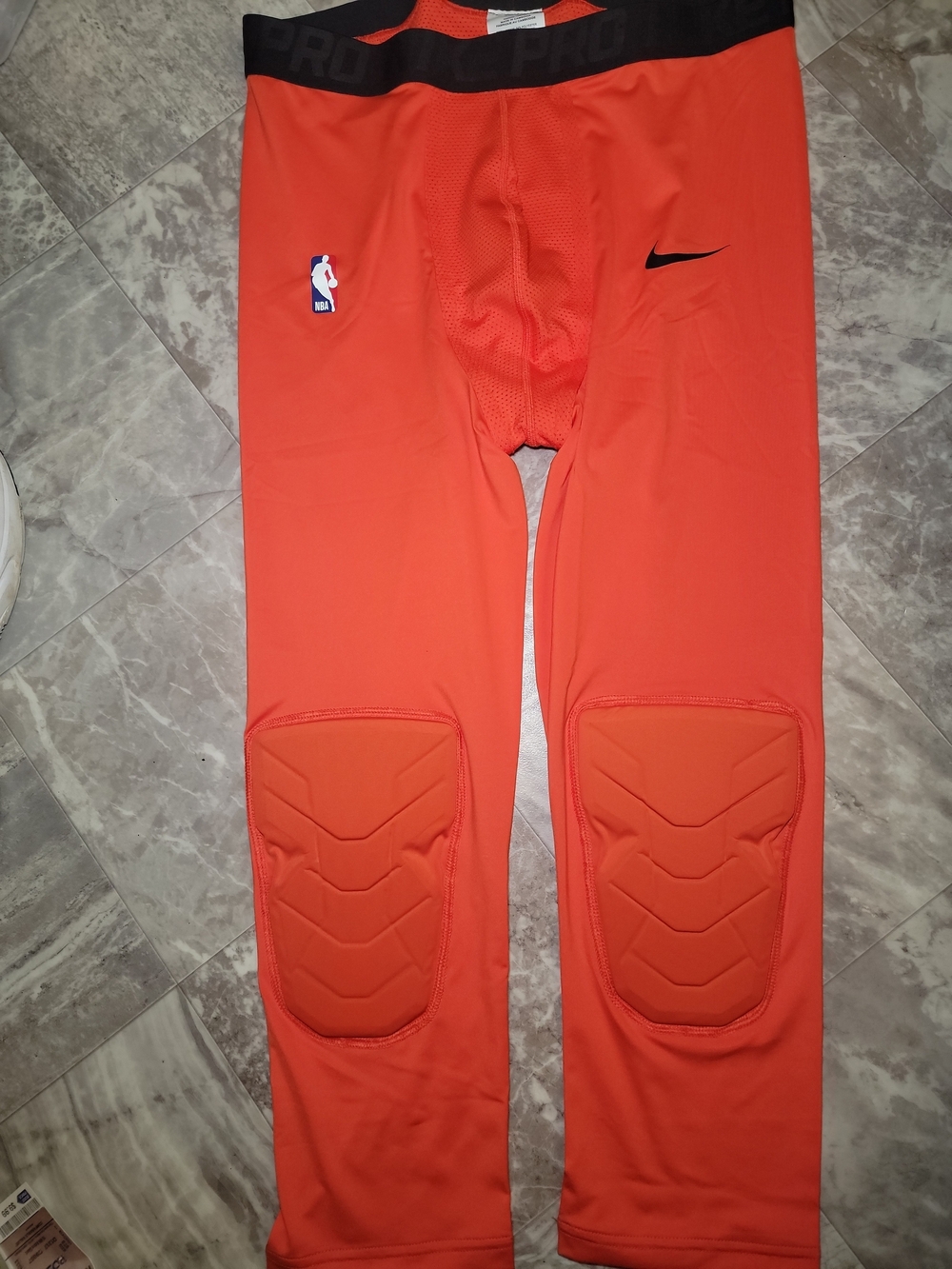 Nike Pro NBA Team Issued Hyperstrong Padded Tights Orange Men's Size XL Tall